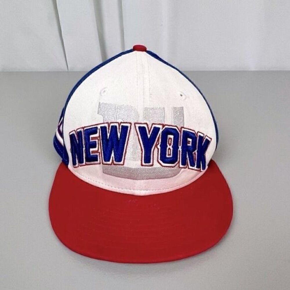 NEW ERA MENS NY GIANTS BASEBALL HAT RED WHITE BLUE ADJUSTABLE
